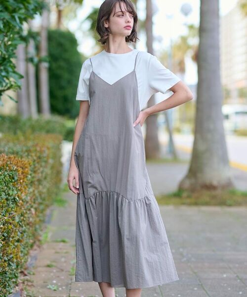 DRESSTERIOR / ドレステリア ロング・マキシ丈ワンピース | 【接触冷感/撥水】タフタキャミワンピース | 詳細4