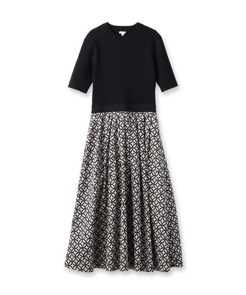 DRESSTERIOR / ドレステリア ロング・マキシ丈ワンピース | 【着映え/洗える】オーバーラップサークルリブニットコンビドレス | 詳細1