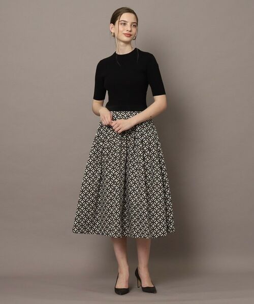 DRESSTERIOR / ドレステリア ロング・マキシ丈ワンピース | 【着映え/洗える】オーバーラップサークルリブニットコンビドレス | 詳細10