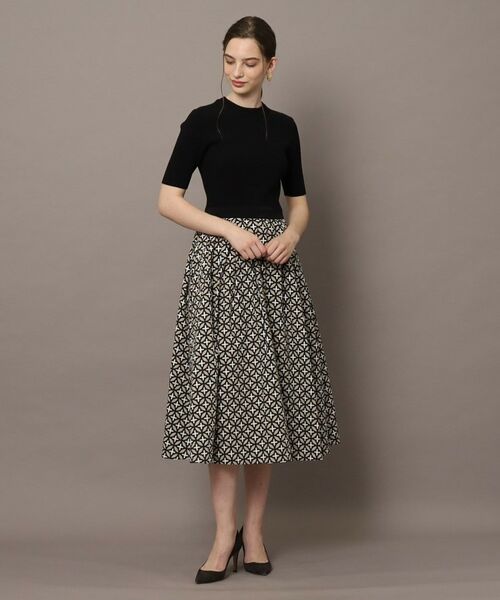 DRESSTERIOR / ドレステリア ロング・マキシ丈ワンピース | 【着映え/洗える】オーバーラップサークルリブニットコンビドレス | 詳細11