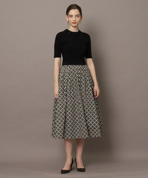 DRESSTERIOR / ドレステリア ロング・マキシ丈ワンピース | 【着映え/洗える】オーバーラップサークルリブニットコンビドレス | 詳細12