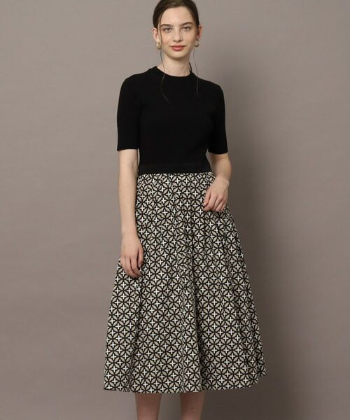 DRESSTERIOR / ドレステリア ロング・マキシ丈ワンピース | 【着映え/洗える】オーバーラップサークルリブニットコンビドレス | 詳細13