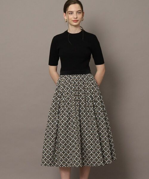 DRESSTERIOR / ドレステリア ロング・マキシ丈ワンピース | 【着映え/洗える】オーバーラップサークルリブニットコンビドレス | 詳細2