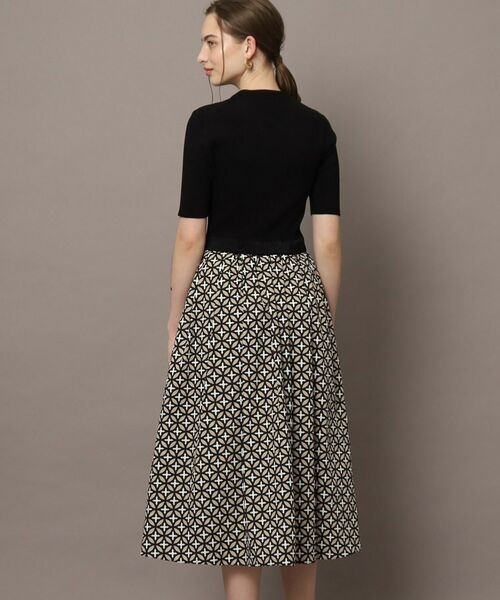 DRESSTERIOR / ドレステリア ロング・マキシ丈ワンピース | 【着映え/洗える】オーバーラップサークルリブニットコンビドレス | 詳細4