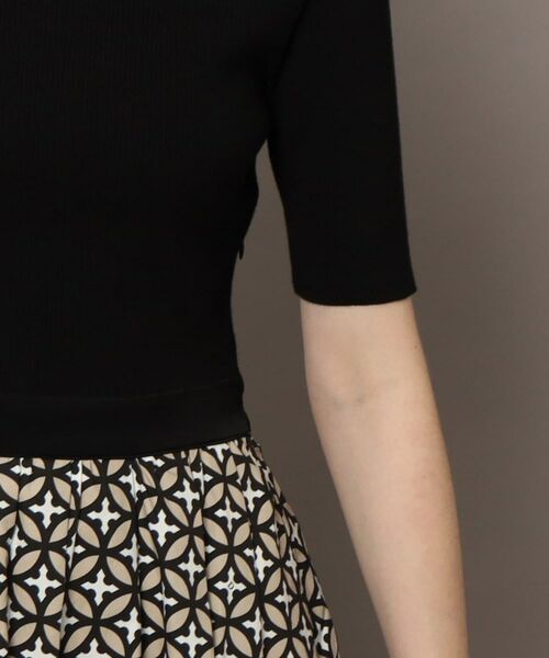 DRESSTERIOR / ドレステリア ロング・マキシ丈ワンピース | 【着映え/洗える】オーバーラップサークルリブニットコンビドレス | 詳細6