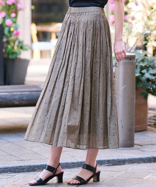 DRESSTERIOR / ドレステリア ロング・マキシ丈スカート | 【ウエストゴム/裏地あり】イージーウエストドット刺繍スカート | 詳細10