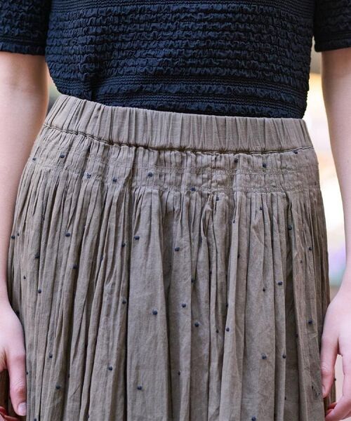 DRESSTERIOR / ドレステリア ロング・マキシ丈スカート | 【ウエストゴム/裏地あり】イージーウエストドット刺繍スカート | 詳細12