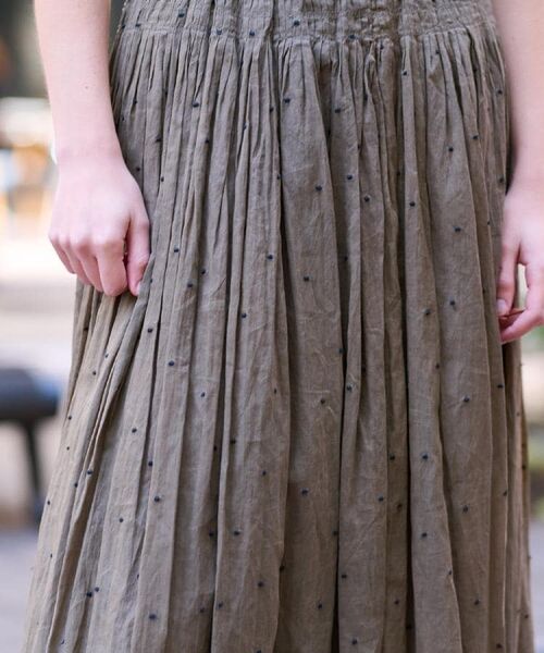 DRESSTERIOR / ドレステリア ロング・マキシ丈スカート | 【ウエストゴム/裏地あり】イージーウエストドット刺繍スカート | 詳細14