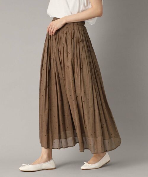 DRESSTERIOR / ドレステリア ロング・マキシ丈スカート | 【ウエストゴム/裏地あり】イージーウエストドット刺繍スカート | 詳細17