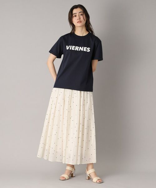 DRESSTERIOR / ドレステリア ロング・マキシ丈スカート | 【ウエストゴム/裏地あり】イージーウエストドット刺繍スカート | 詳細2