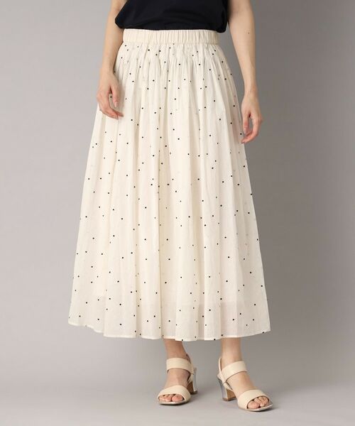 DRESSTERIOR / ドレステリア ロング・マキシ丈スカート | 【ウエストゴム/裏地あり】イージーウエストドット刺繍スカート | 詳細22