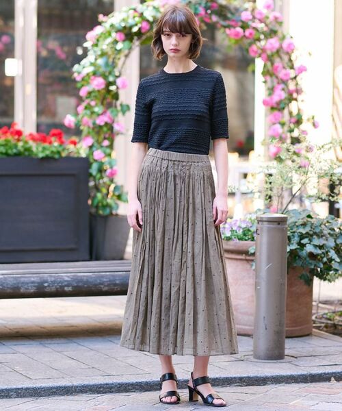 DRESSTERIOR / ドレステリア ロング・マキシ丈スカート | 【ウエストゴム/裏地あり】イージーウエストドット刺繍スカート | 詳細6