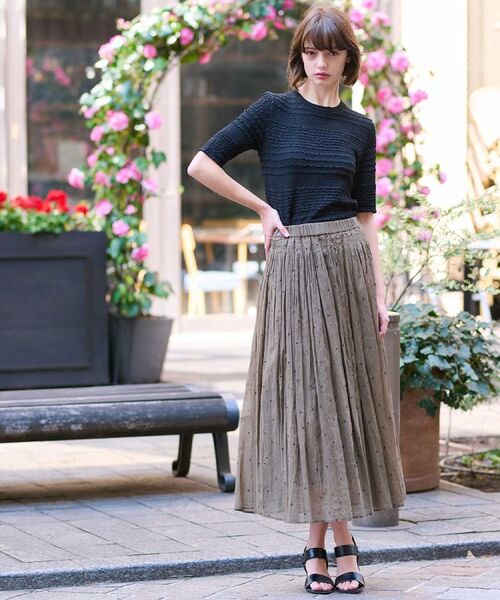 DRESSTERIOR / ドレステリア ロング・マキシ丈スカート | 【ウエストゴム/裏地あり】イージーウエストドット刺繍スカート | 詳細7