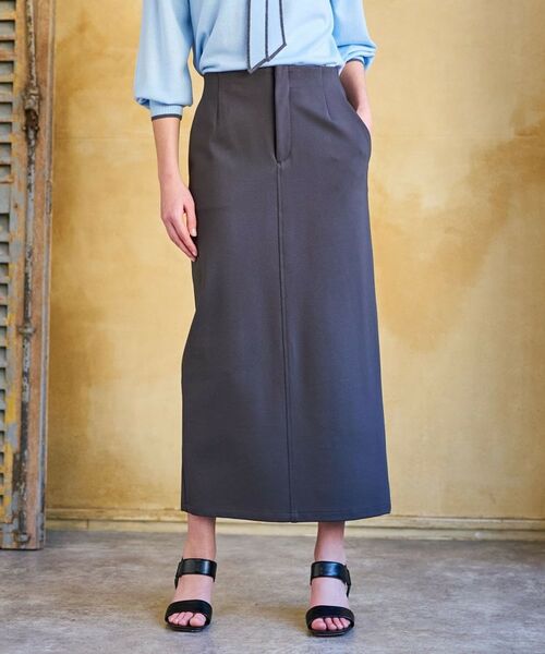 DRESSTERIOR/ドレステリア 【大人百花春号掲載 モデル美香さん着用】ストレッチポンチタイトスカート チャコールグレー(014) 34(SS) DRESSTERIOR/ドレステリア 【大人百花春号掲載 モデル美香さん着用】ストレッチポンチタイトスカート チャコールグレー(014) 34(SS)