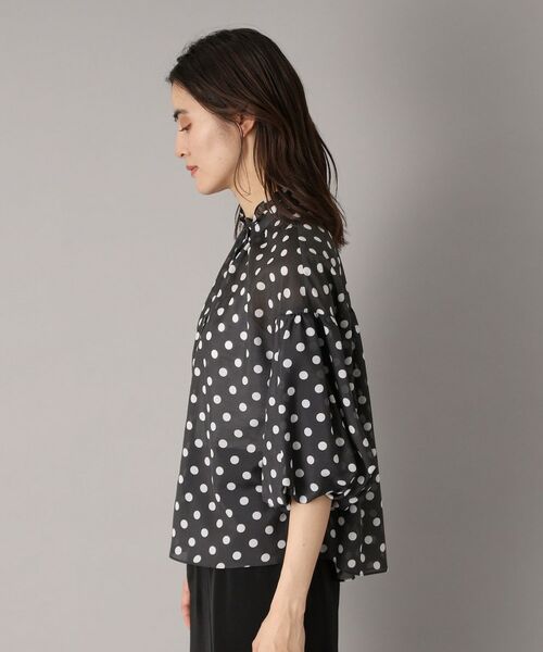 DRESSTERIOR / ドレステリア シャツ・ブラウス | 【洗える/シアー】スタンドフリルドットボリュームスリーブ | 詳細11