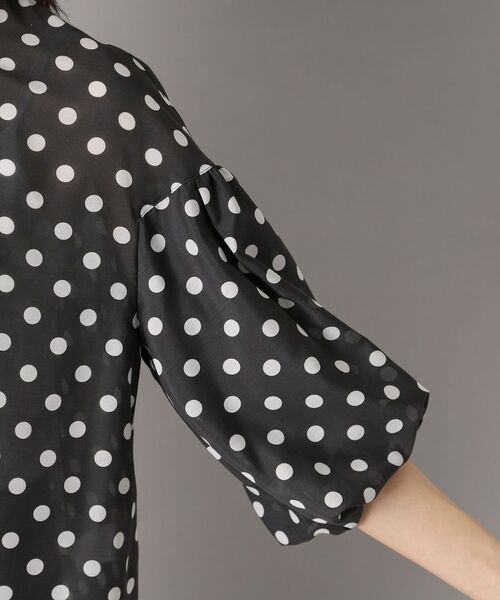 DRESSTERIOR / ドレステリア シャツ・ブラウス | 【洗える/シアー】スタンドフリルドットボリュームスリーブ | 詳細14