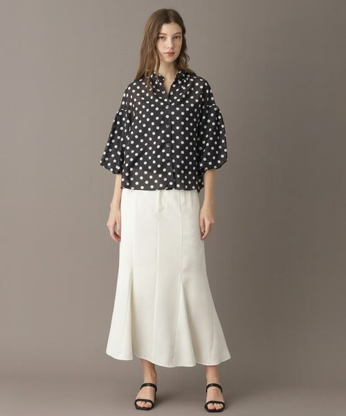 DRESSTERIOR / ドレステリア シャツ・ブラウス | 【洗える/シアー】スタンドフリルドットボリュームスリーブ | 詳細3