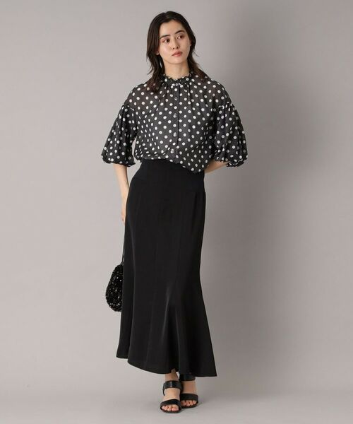 DRESSTERIOR / ドレステリア シャツ・ブラウス | 【洗える/シアー】スタンドフリルドットボリュームスリーブ | 詳細6