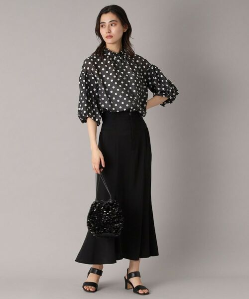 DRESSTERIOR / ドレステリア シャツ・ブラウス | 【洗える/シアー】スタンドフリルドットボリュームスリーブ | 詳細7