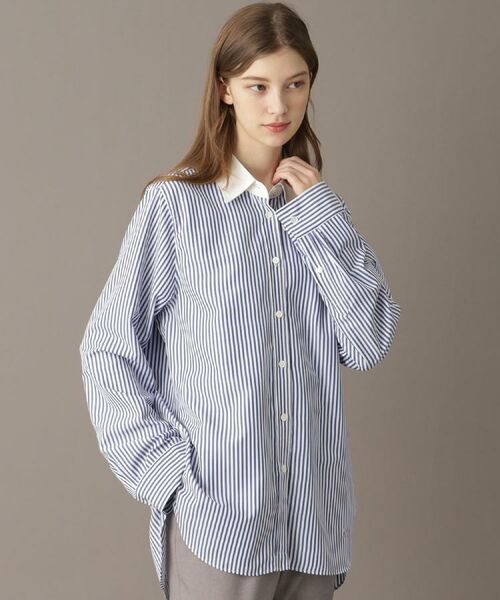DRESSTERIOR / ドレステリア シャツ・ブラウス | 【洗える/ストライプ柄】オーバーシルエットクレリックシャツ | 詳細10