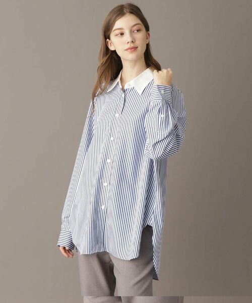 DRESSTERIOR / ドレステリア シャツ・ブラウス | 【洗える/ストライプ柄】オーバーシルエットクレリックシャツ | 詳細11