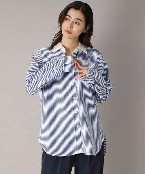 DRESSTERIOR / ドレステリア シャツ・ブラウス | 【洗える/ストライプ柄】オーバーシルエットクレリックシャツ | 詳細13