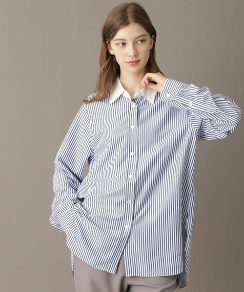 DRESSTERIOR / ドレステリア シャツ・ブラウス | 【洗える/ストライプ柄】オーバーシルエットクレリックシャツ | 詳細4