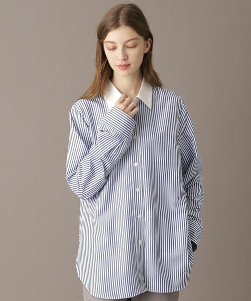 DRESSTERIOR / ドレステリア シャツ・ブラウス | 【洗える/ストライプ柄】オーバーシルエットクレリックシャツ | 詳細5