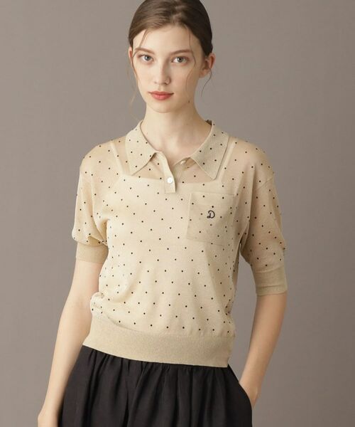DRESSTERIOR / ドレステリア ポロシャツ | 【大人百花春号掲載 モデル美香さん着用】ドットシアーポロニット | 詳細11