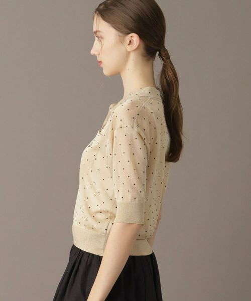 DRESSTERIOR / ドレステリア ポロシャツ | 【大人百花春号掲載 モデル美香さん着用】ドットシアーポロニット | 詳細12