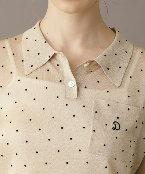 DRESSTERIOR / ドレステリア ポロシャツ | 【大人百花春号掲載 モデル美香さん着用】ドットシアーポロニット | 詳細14