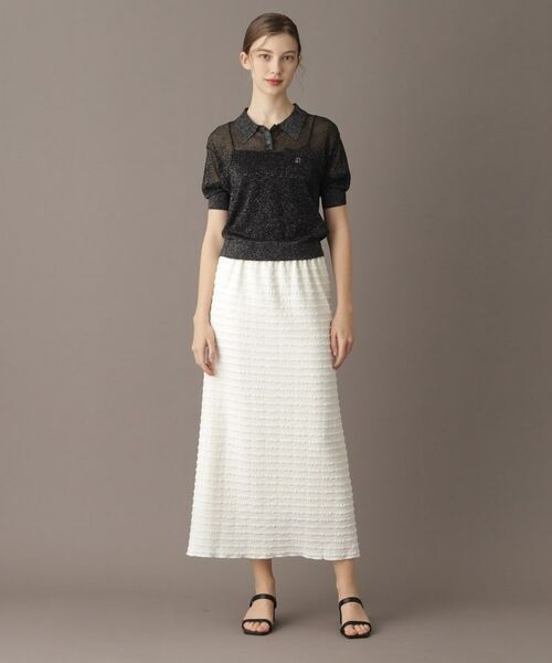 DRESSTERIOR / ドレステリア ポロシャツ | 【大人百花春号掲載 モデル美香さん着用】ドットシアーポロニット | 詳細2