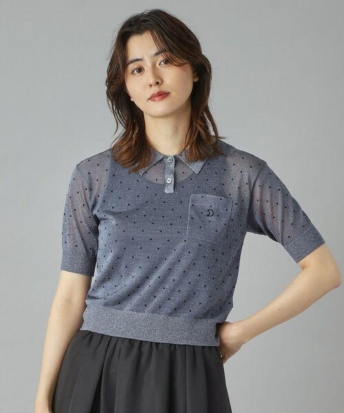 DRESSTERIOR / ドレステリア ポロシャツ | 【大人百花春号掲載 モデル美香さん着用】ドットシアーポロニット | 詳細20