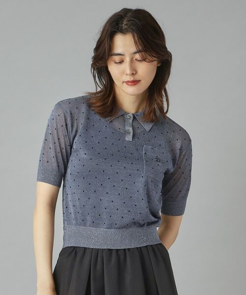 DRESSTERIOR / ドレステリア ポロシャツ | 【大人百花春号掲載 モデル美香さん着用】ドットシアーポロニット | 詳細21