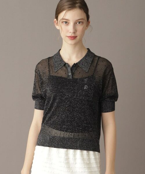 DRESSTERIOR / ドレステリア ポロシャツ | 【大人百花春号掲載 モデル美香さん着用】ドットシアーポロニット | 詳細3