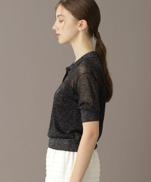 DRESSTERIOR / ドレステリア ポロシャツ | 【大人百花春号掲載 モデル美香さん着用】ドットシアーポロニット | 詳細4