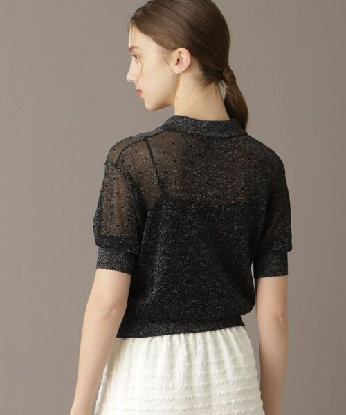 DRESSTERIOR / ドレステリア ポロシャツ | 【大人百花春号掲載 モデル美香さん着用】ドットシアーポロニット | 詳細5