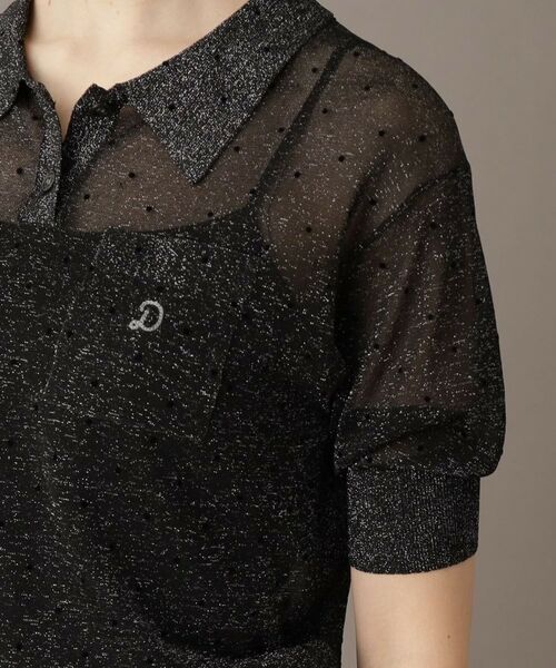 DRESSTERIOR / ドレステリア ポロシャツ | 【大人百花春号掲載 モデル美香さん着用】ドットシアーポロニット | 詳細7