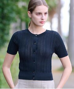 DRESSTERIOR / ドレステリア ニット・セーター | 【前後2WAY/ショート丈】2WAYレースニット