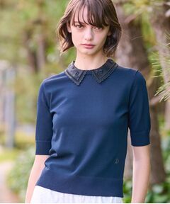 DRESSTERIOR ドレステリア　ニット　セーター　総柄　クロスダイヤ 美品 DRESSTERIOR ドレステリア ニット セーター 総柄 クロス