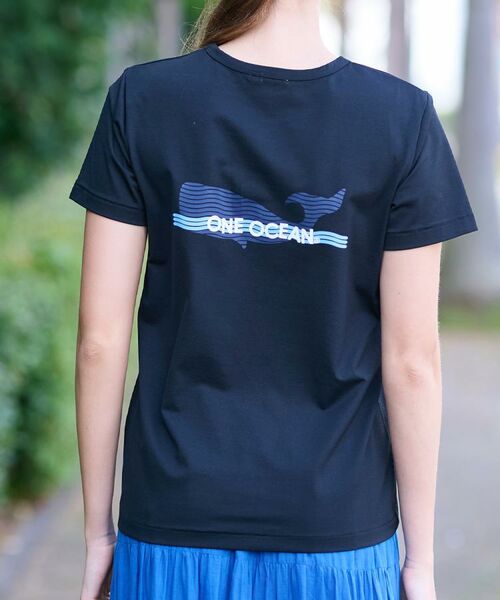 DRESSTERIOR / ドレステリア Tシャツ | 【洗える/バックプリント】再生ポリエステルホエイルプリントTシャツ | 詳細16