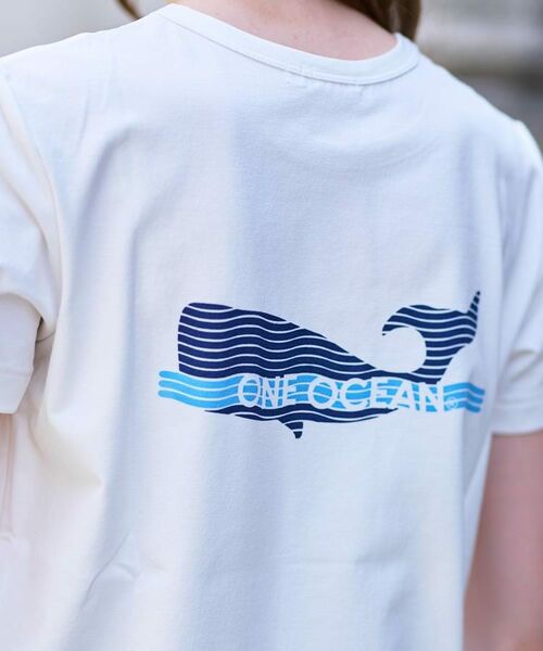 DRESSTERIOR / ドレステリア Tシャツ | 【洗える/バックプリント】再生ポリエステルホエイルプリントTシャツ | 詳細4