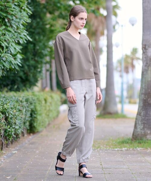 DRESSTERIOR / ドレステリア カットソー | 【洗える/イージーケア】Vネックジョーゼットプルオーバー | 詳細10