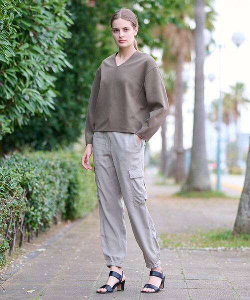 DRESSTERIOR / ドレステリア カットソー | 【洗える/イージーケア】Vネックジョーゼットプルオーバー | 詳細11