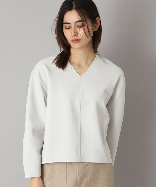 DRESSTERIOR / ドレステリア カットソー | 【洗える/イージーケア】Vネックジョーゼットプルオーバー | 詳細12