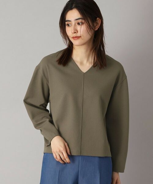DRESSTERIOR / ドレステリア カットソー | 【洗える/イージーケア】Vネックジョーゼットプルオーバー | 詳細16