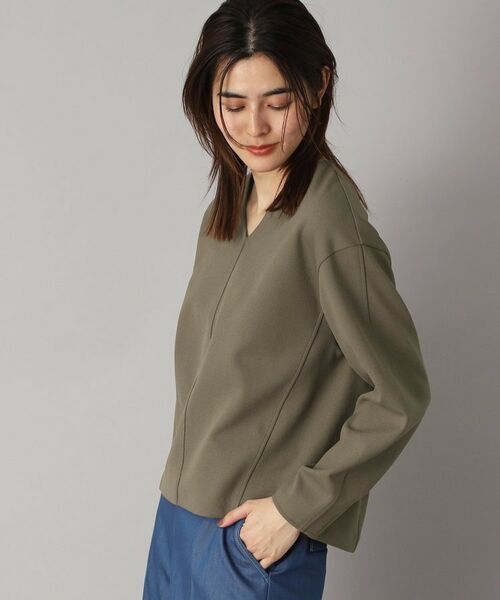DRESSTERIOR / ドレステリア カットソー | 【洗える/イージーケア】Vネックジョーゼットプルオーバー | 詳細17