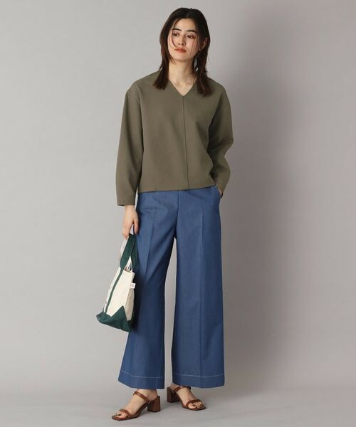 DRESSTERIOR / ドレステリア カットソー | 【洗える/イージーケア】Vネックジョーゼットプルオーバー | 詳細18