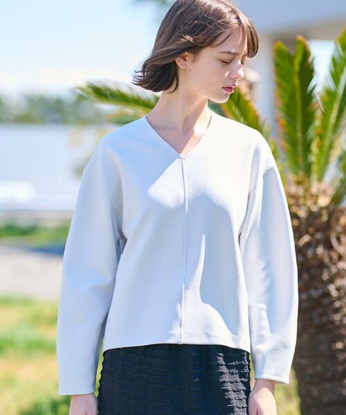 DRESSTERIOR / ドレステリア カットソー | 【洗える/イージーケア】Vネックジョーゼットプルオーバー | 詳細3