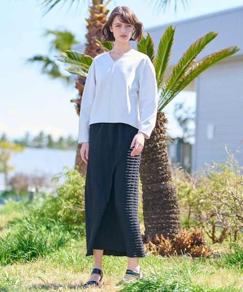 DRESSTERIOR / ドレステリア カットソー | 【洗える/イージーケア】Vネックジョーゼットプルオーバー | 詳細4